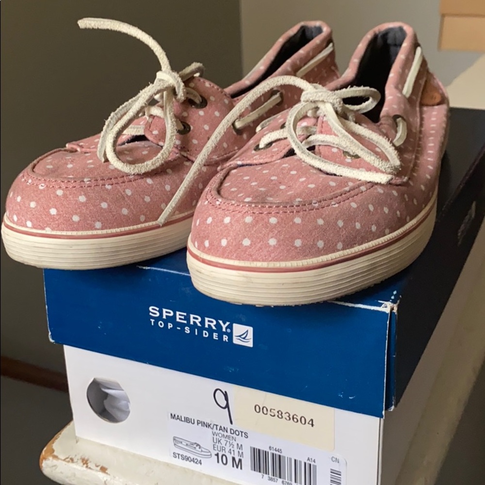 MALIBU PINK/ TAN DOTS SPERRY